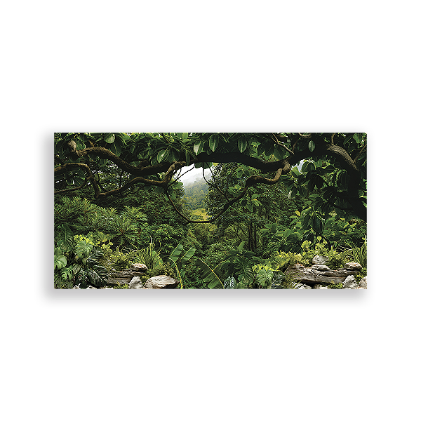 Painel Retangular - Fundo-Floresta-Dinossauro -Vivi - Sublimado 3D
