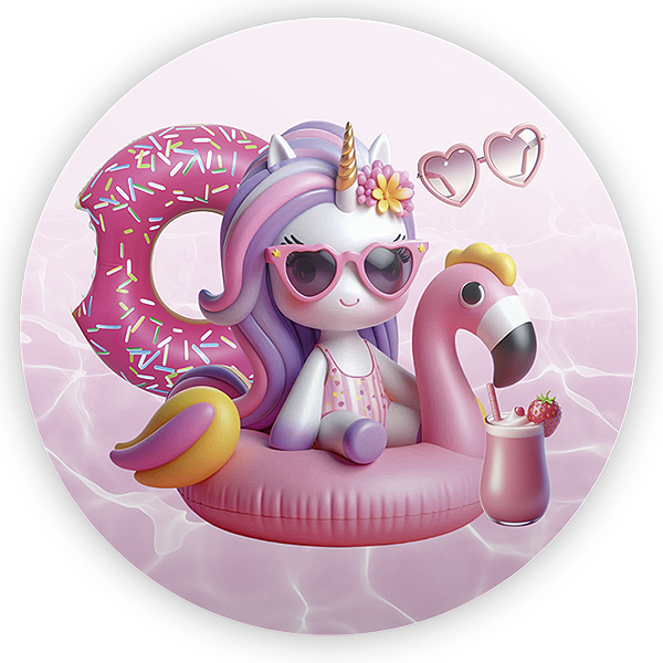 Painel Redondo - Unicórnio - Sublimado 3D