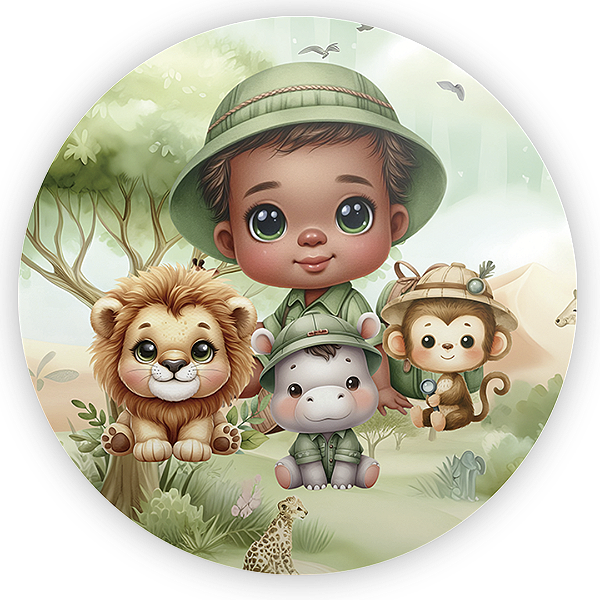 Painel Redondo - Safari - Sublimado 3D