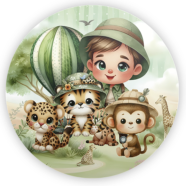 Painel Redondo - Safari - Sublimado 3D
