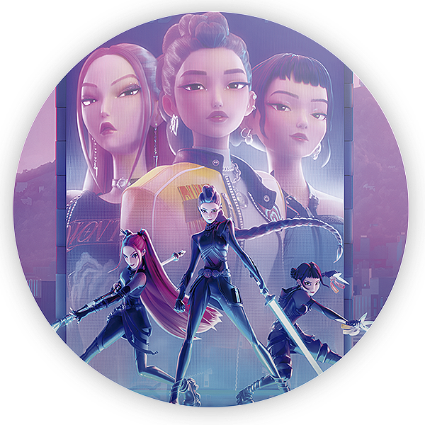 Painel Redondo - Guerreiras do K Pop - Sublimado 3D