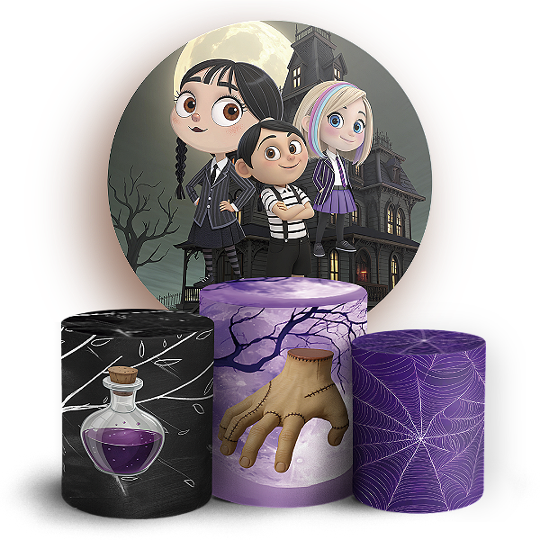 KIT Redondo e Trio - Wandinha - Sublimado 3D