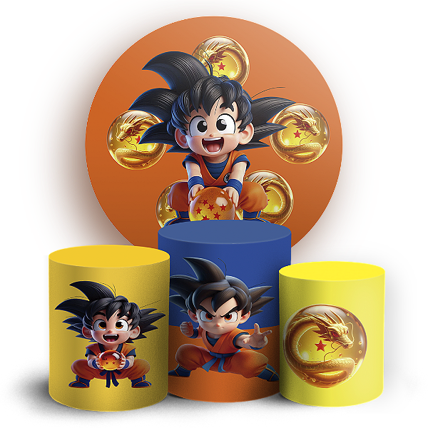 KIT Redondo e Trio - Dragon Ball - Sublimado 3D