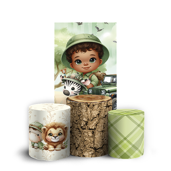 Faixa Lateral e Trio Cilindro Sublimado 3D Vest Facil - Safari