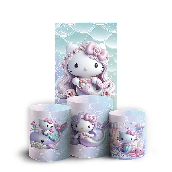 Faixa Lateral e Trio Cilindro Sublimado 3D Vest Facil - Hello Kitty