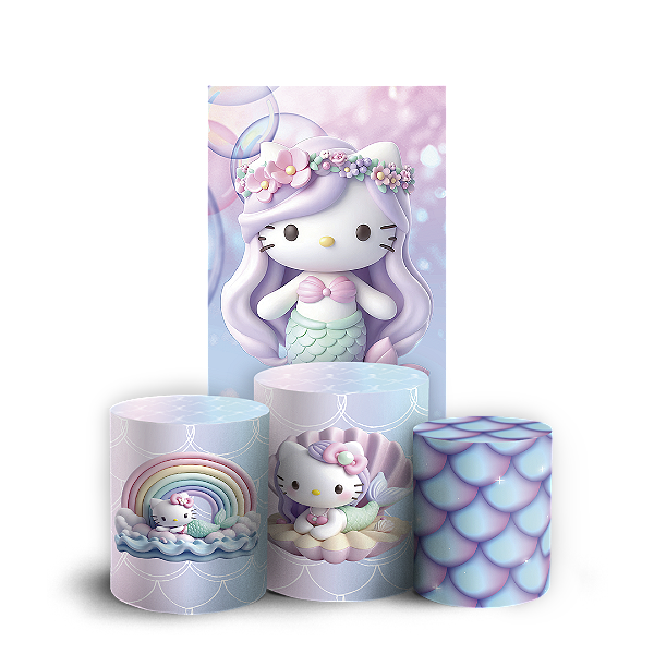 Faixa Lateral e Trio Cilindro Sublimado 3D Vest Facil - Hello Kitty