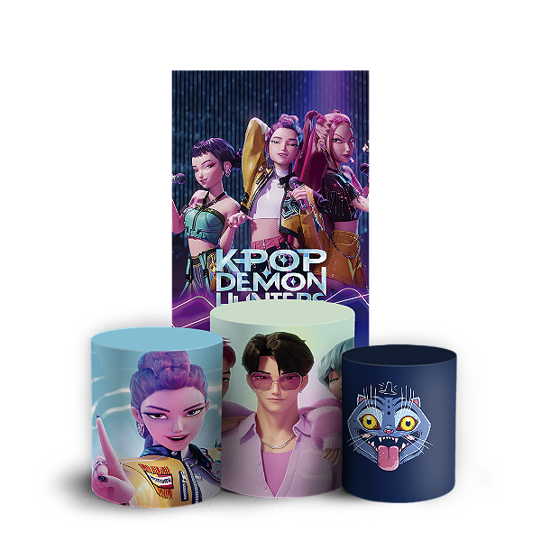 Faixa Lateral e Trio Cilindro Sublimado 3D Vest Facil - Guerreiras do K-Pop