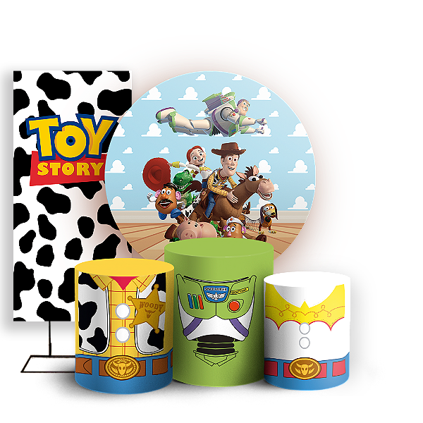 KIT Redondo Trio e Faixa - Toy Story  - Sublimado 3D