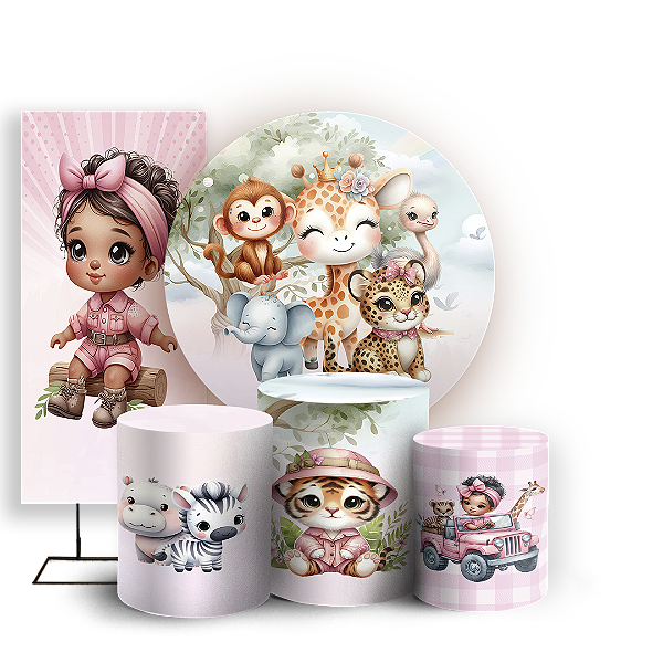 KIT Redondo Trio e Faixa - Safari - Sublimado 3D