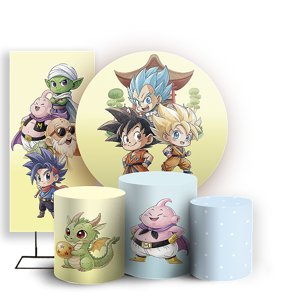 KIT Redondo Trio e Faixa - Dragon Ball - Sublimado 3D