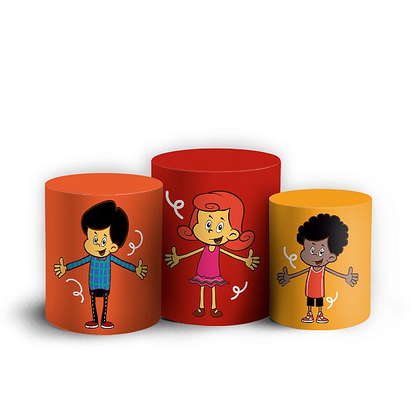 Trio Cilindro - 3 Palavrinhas - Sublimado 3D + Elástico