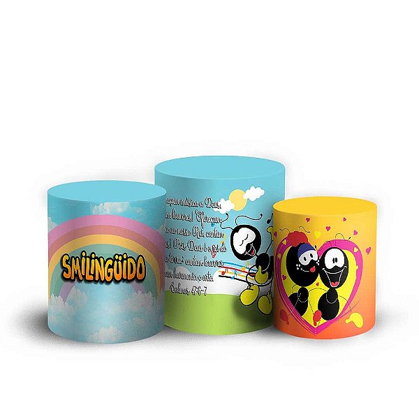 Trio Cilindro - Smilingüido - Sublimado 3D + Elástico