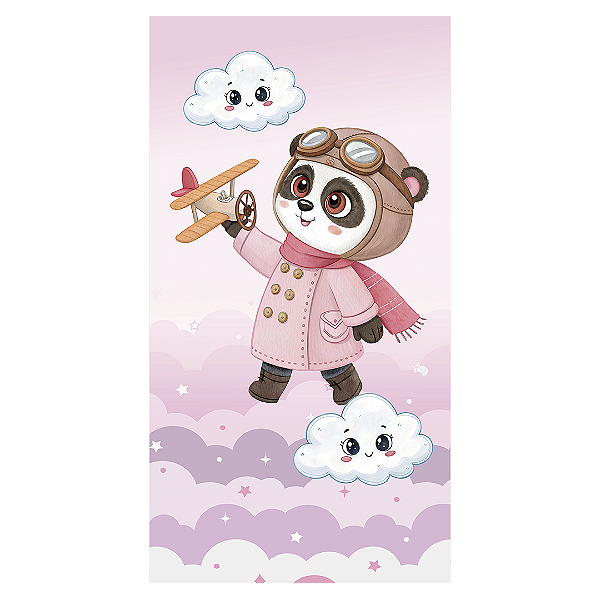 Faixa Lateral - Ursinho Aviador - Sublimado 3D