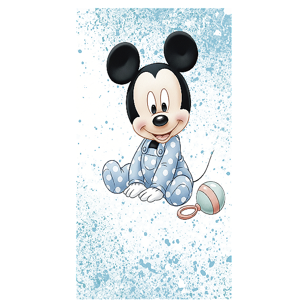 Faixa Lateral - Mickey Baby Azul - Sublimado 3D