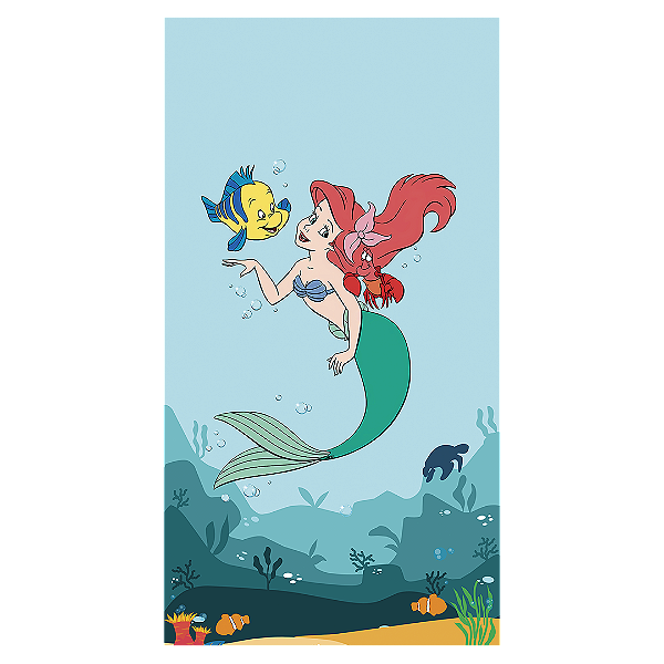 Faixa Lateral - Princesa Ariel Pequena Sereia - Sublimado 3D