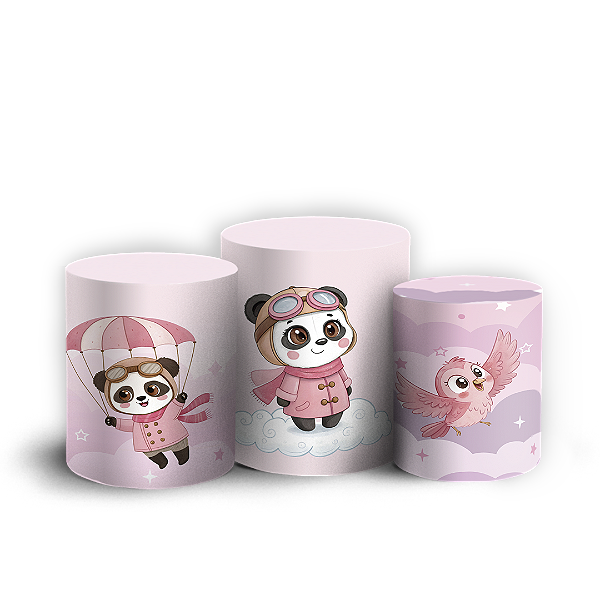 Trio Cilindro - Ursinho Aviador - Sublimado 3D