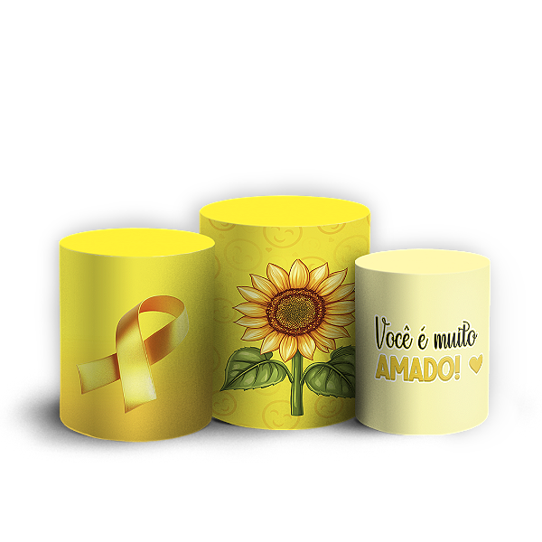 Trio Cilindro - Setembro Amarelo - Sublimado 3D
