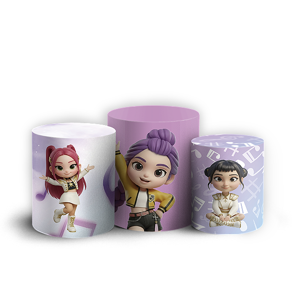 Trio Cilindro - Guerreiras Do K Pop - Sublimado 3D