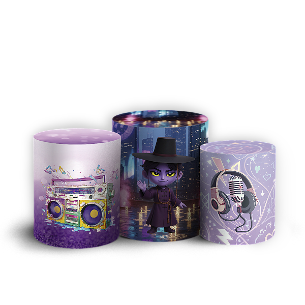 Trio Cilindro - Guerreiras Do K Pop - Sublimado 3D