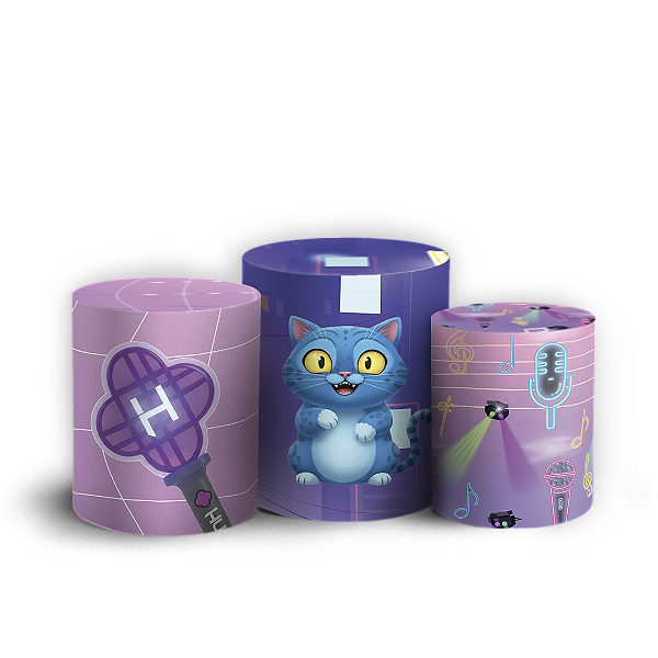 Trio Cilindro - Guerreiras Do K Pop - Sublimado 3D