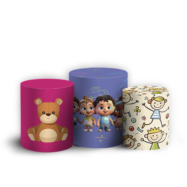 Trio Cilindro - Dia Das Crianças - Sublimado 3D