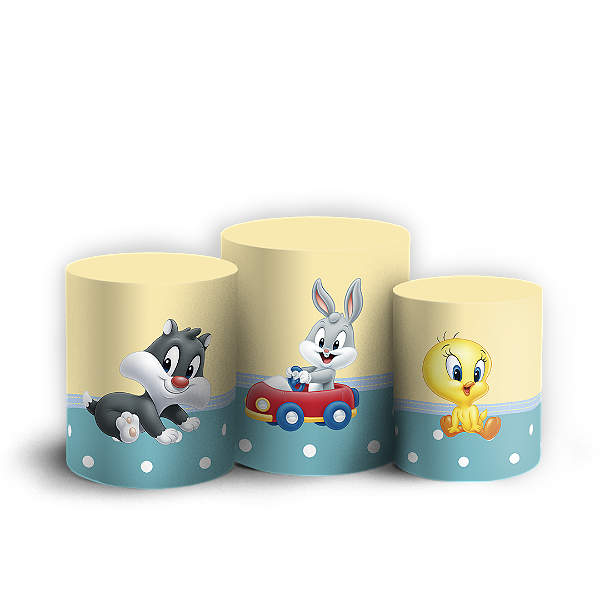 Trio Cilindro - Baby Looney Tunes - Sublimado 3D