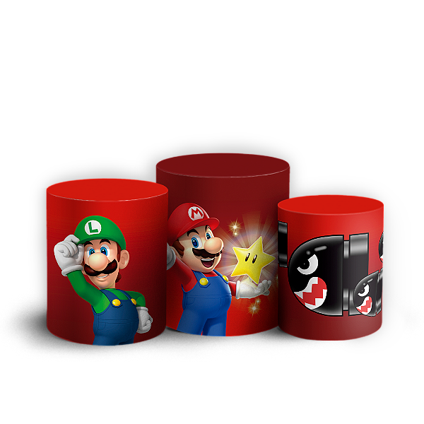 Trio Cilindro - Super Mario - Sublimado 3D