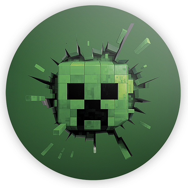 Painel Redondo - Minecraft - Sublimado 3D