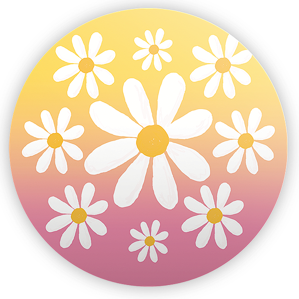 Painel Redondo - Flor Margarida - Sublimado 3D