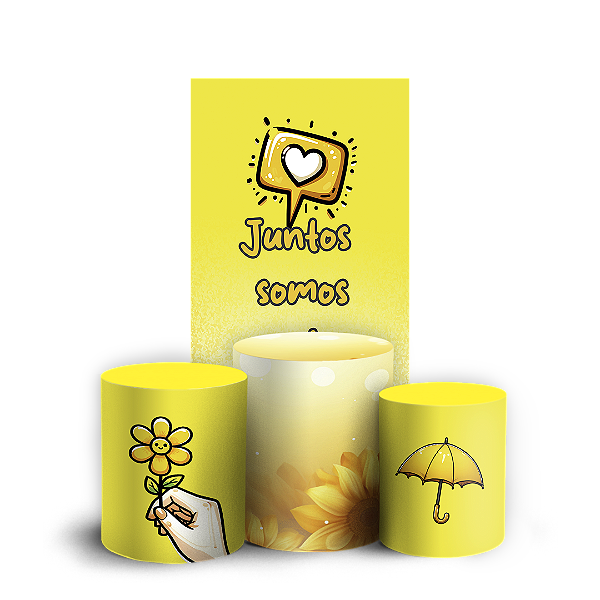 Faixa Lateral e Trio Cilindro Sublimado 3D Vest Facil - Setembro Amarelo