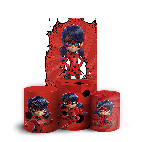 Faixa Lateral e Trio Cilindro Sublimado 3D Vest Facil - Ladybug