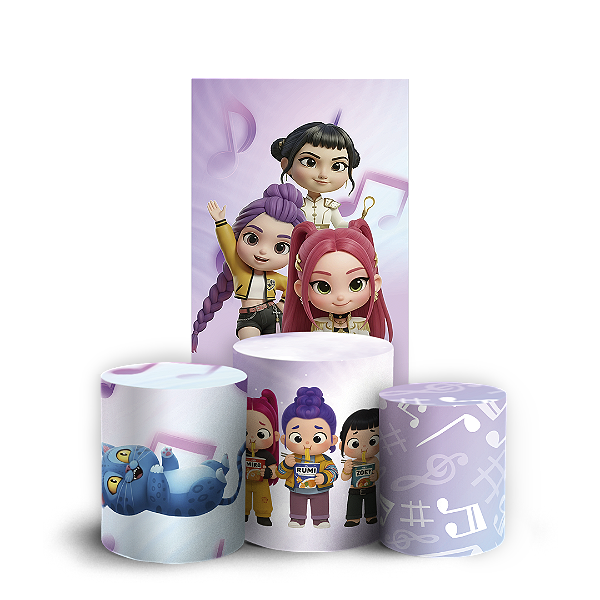 Faixa Lateral e Trio Cilindro Sublimado 3D Vest Facil - Guerreiras Do K Pop