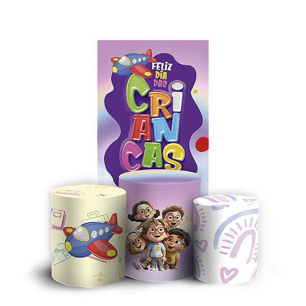 Faixa Lateral e Trio Cilindro Sublimado 3D Vest Facil - Dia Das Crianças