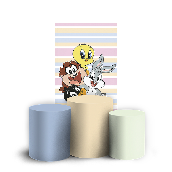 Faixa Lateral e Trio Cilindro Sublimado 3D Vest Facil - Baby Looney Tunes