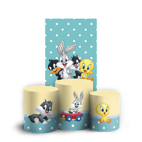Faixa Lateral e Trio Cilindro Sublimado 3D Vest Facil - Baby Looney Tunes