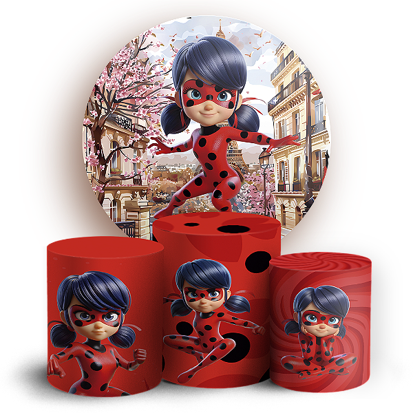 KIT Redondo e Trio - Ladybug - Sublimado 3D