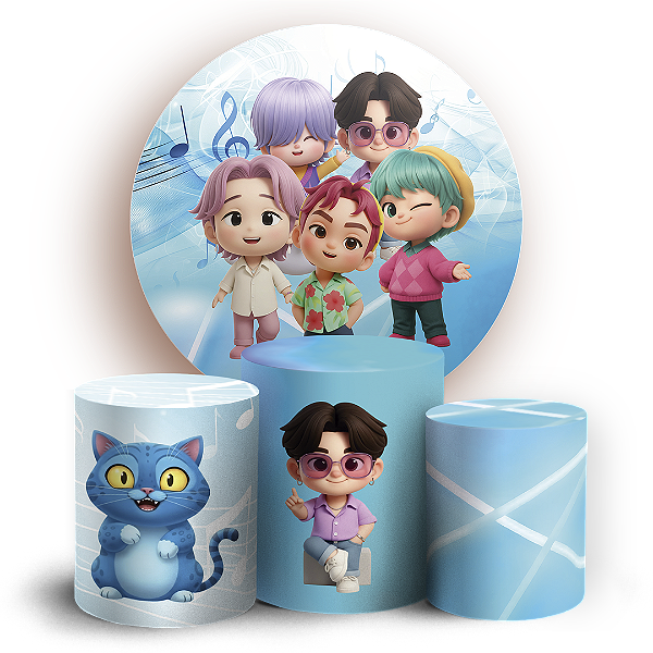 KIT Redondo e Trio - Guerreiras Do K Pop - Sublimado 3D