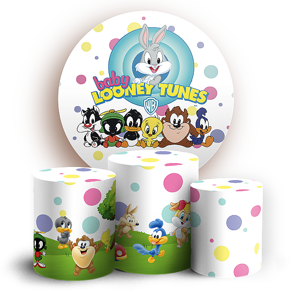 KIT Redondo e Trio - Baby Looney Tunes - Sublimado 3D
