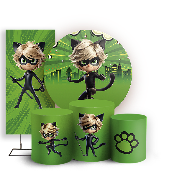 KIT Redondo Trio e Faixa - Ladybug - Sublimado 3D