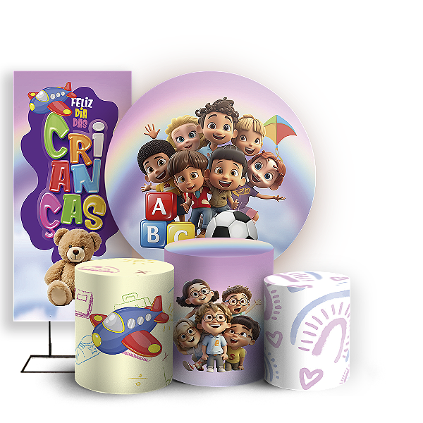 KIT Redondo Trio e Faixa - Dia Das Crianças - Sublimado 3D