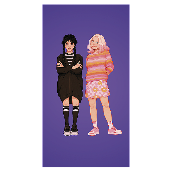 Faixa Lateral Sublimado 3D - Wandinha