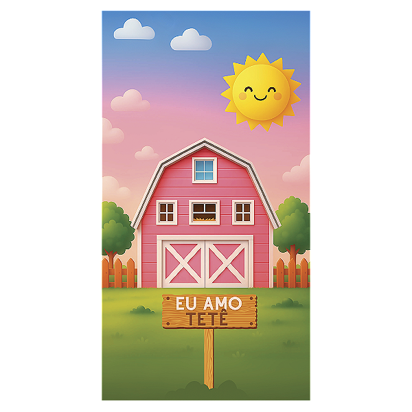 Faixa Lateral Sublimado 3D - Vaquinha Eu Amo Tetê