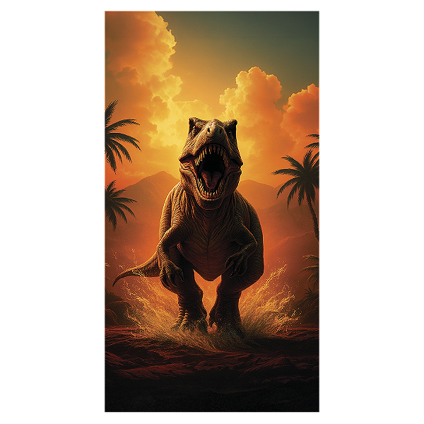 Faixa Lateral Sublimado 3D - Dinossauro