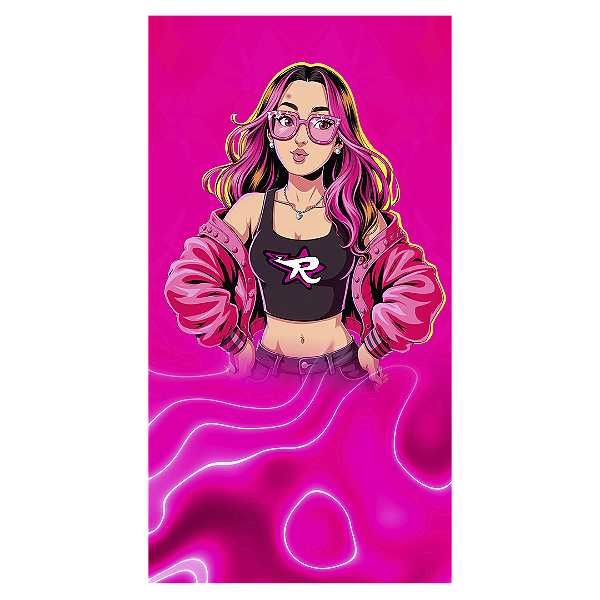 Faixa Lateral Sublimado 3D - Os Rosas