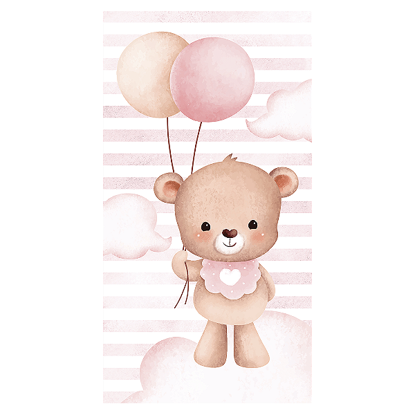 Faixa Lateral Sublimado 3D - Ursinha Rosa