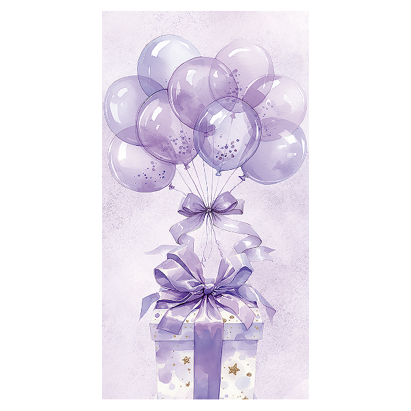 Faixa Lateral Sublimado 3D - Elefantinha Lilás