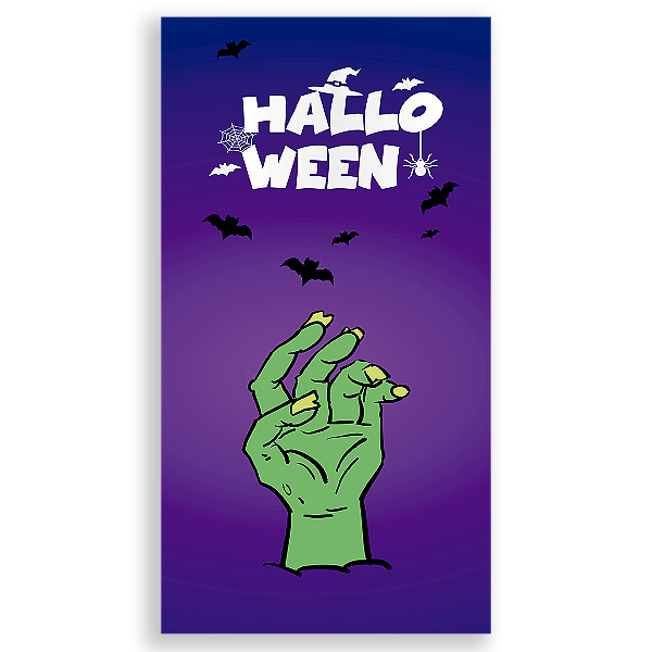 Faixa Lateral Sublimado 3D - Dia das Bruxas Halloween