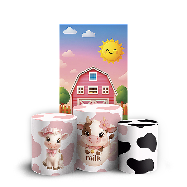 Faixa Lateral e Trio Cilindro Sublimado 3D Vest Facil - Vaquinha Eu Amo Tetê