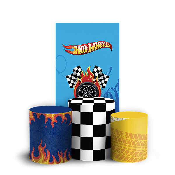 Faixa Lateral e Trio Cilindro Sublimado 3D Vest Facil - Hot Wheels