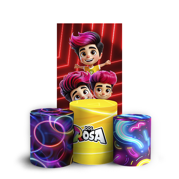 Faixa Lateral e Trio Cilindro Sublimado 3D Vest Facil - Os Rosas